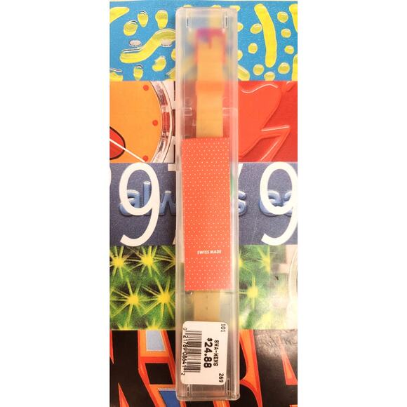 Vintage Coca-Cola Watch Lemon Dial Green See-through case made by Swatch NEW - Picture 11 of 11